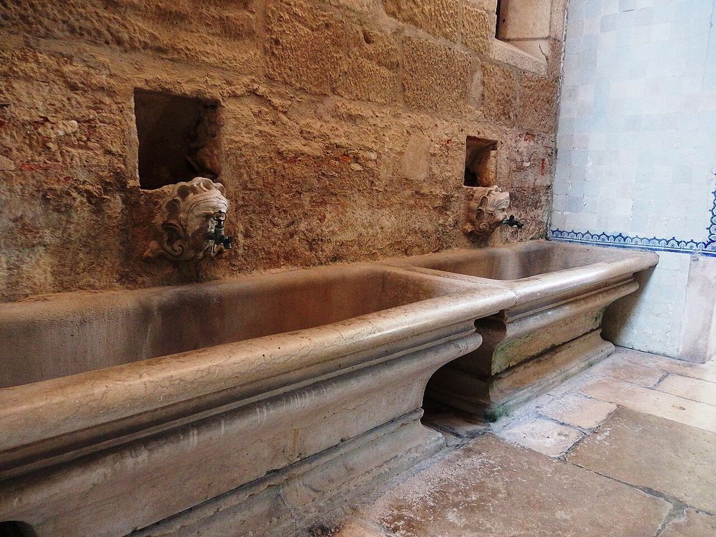 The monastic kitchen at Alcobaca monastery, Portugal
