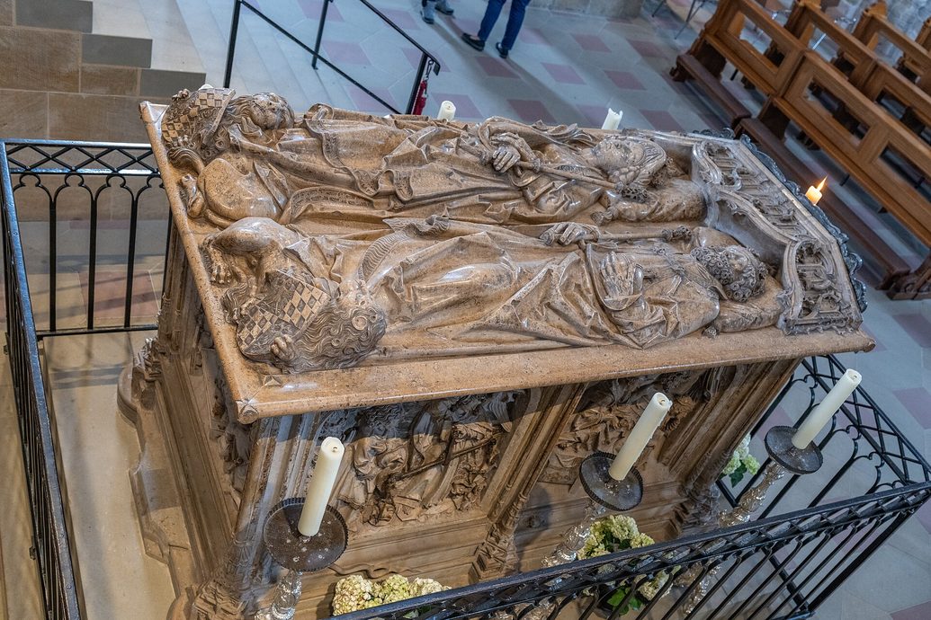 Tilman Riemenschneider's carved stone tomb of Emperor Henry II and Empress Kunigunde in Bamberg Cathedral
