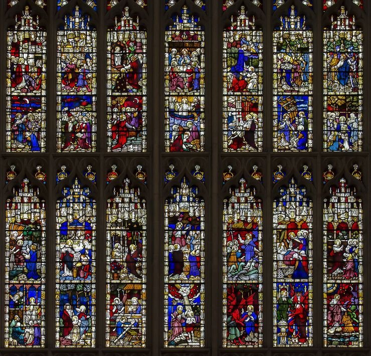 The great east window of Bath Abbey