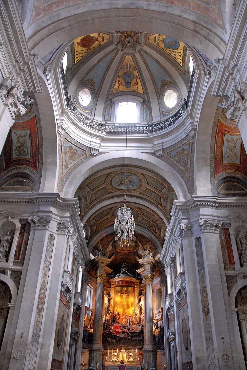 The high altar inside the sanctuary church at Bom Jesus do Monte, Braga