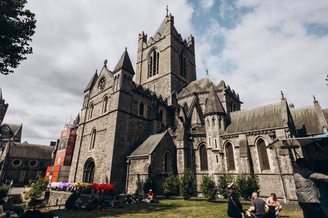 Christ Church Cathedral, Dublin, seen from the south on a sunny day