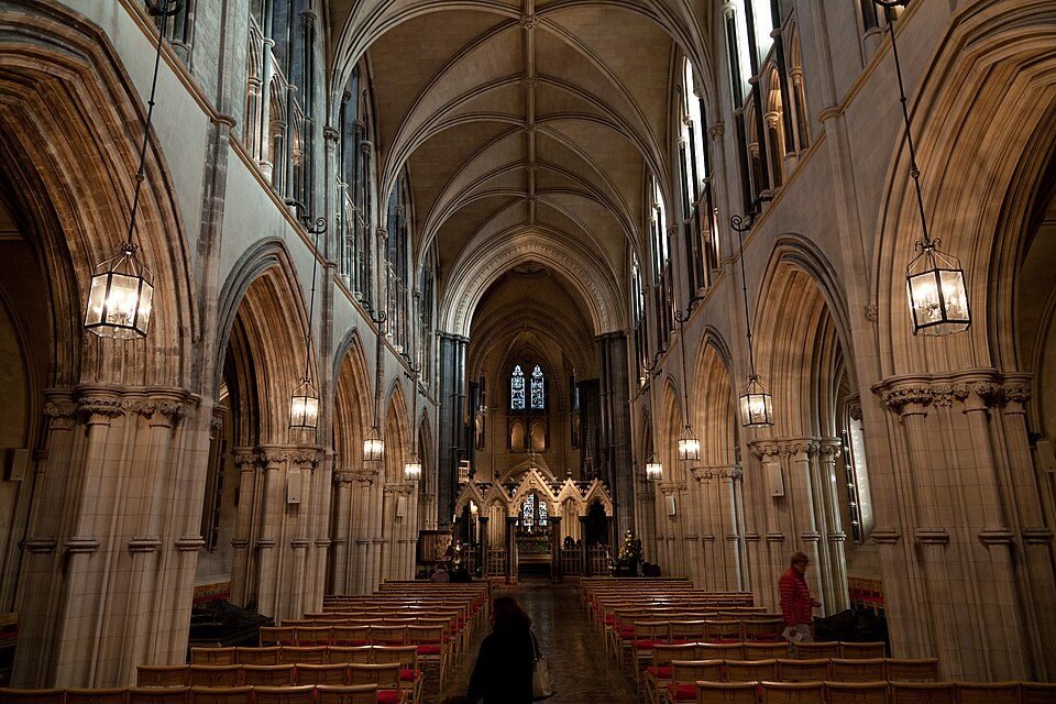The Gothic nave of Christ Church Cathedral, Dublin