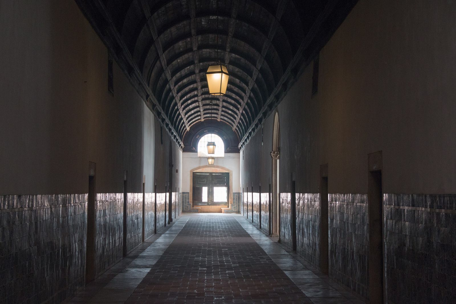 The dormitory corridor at the Convent of Christ, Tomar