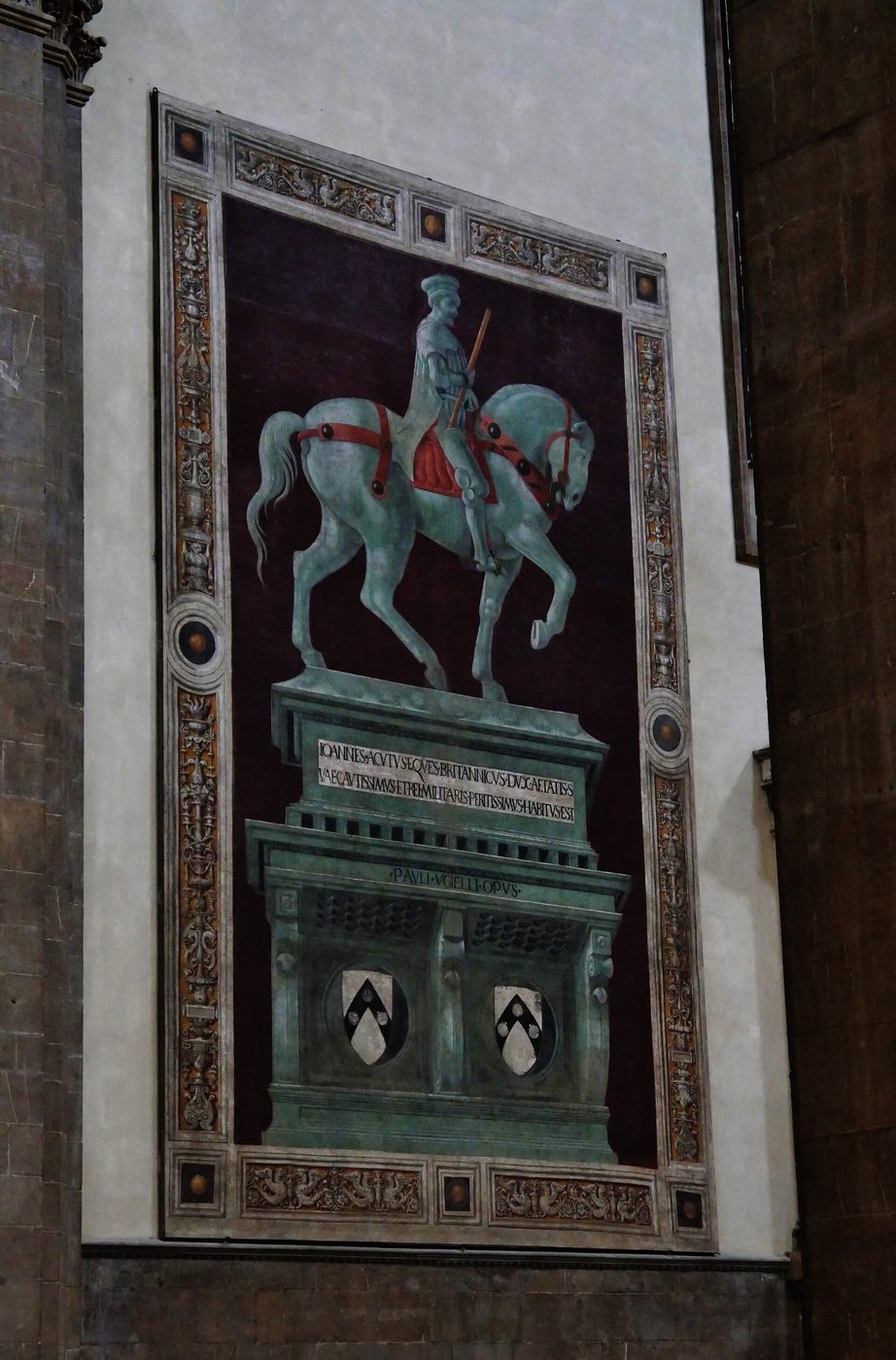 Paolo Uccello's painted equestrian monument to Sir John Hawkwood in Florence Cathedral