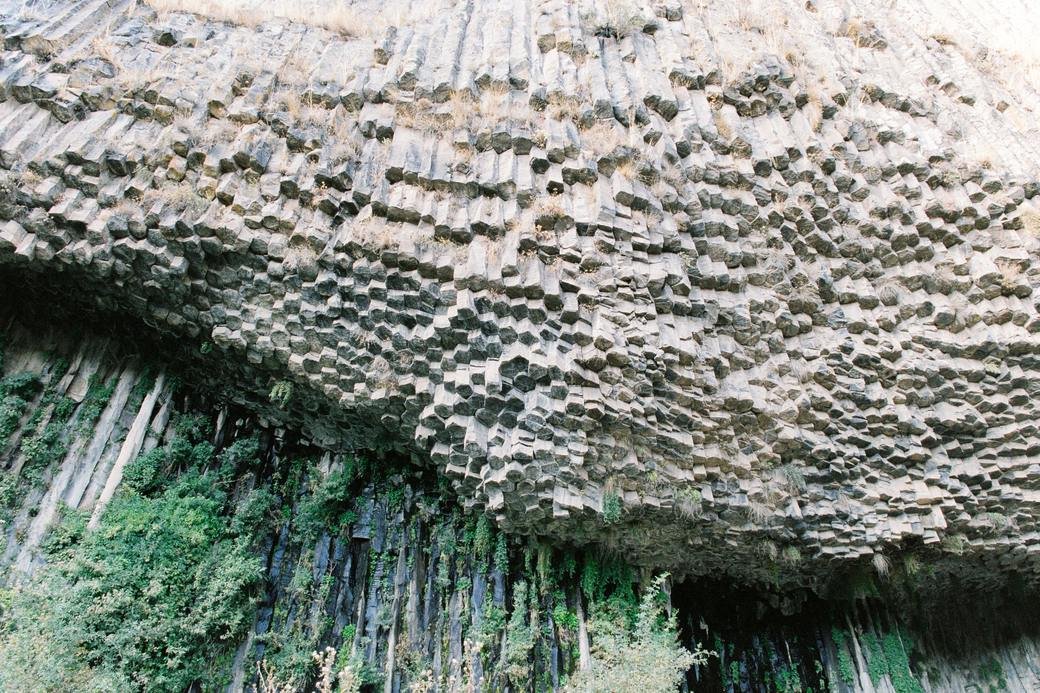 The basalt columns of the Garni gorge, known as the Symphony of the Stones