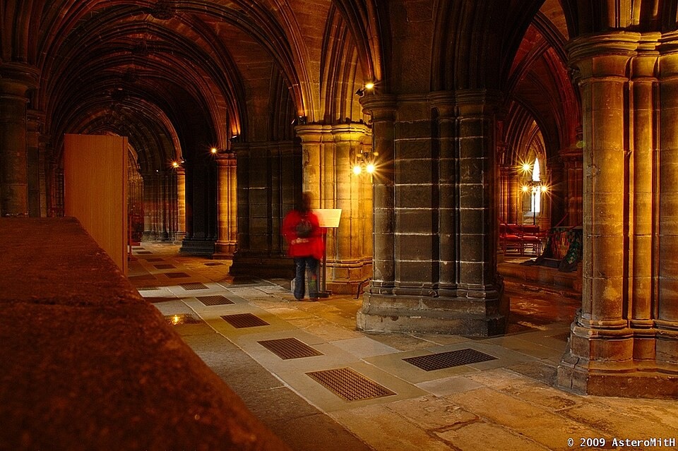 Pillars and vaults of the Lower Church beneath Glasgow Cathedral