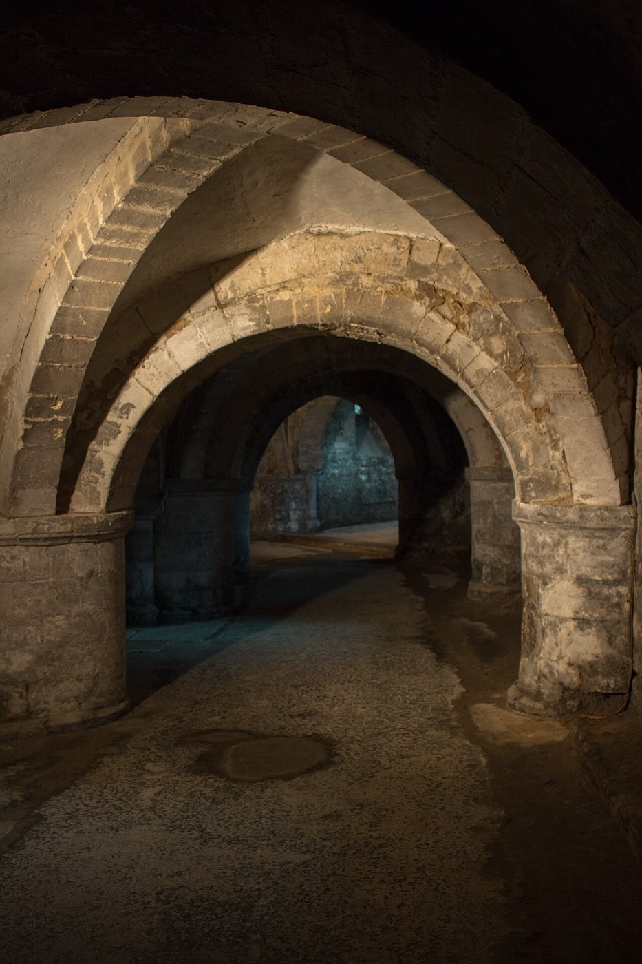 The Norman crypt of Gloucester Cathedral