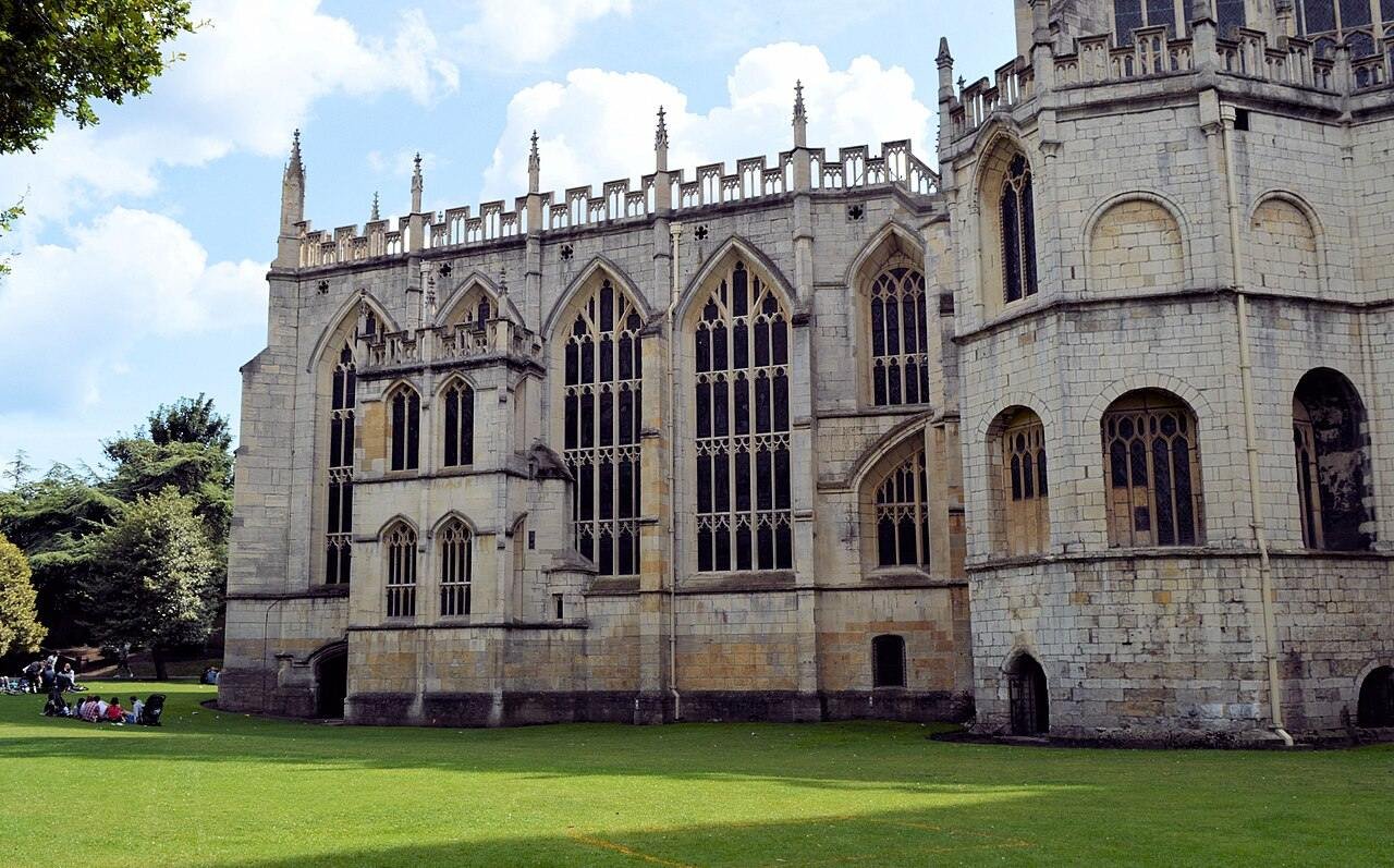 The Lady Chapel of Gloucester Cathedral with its tall windows