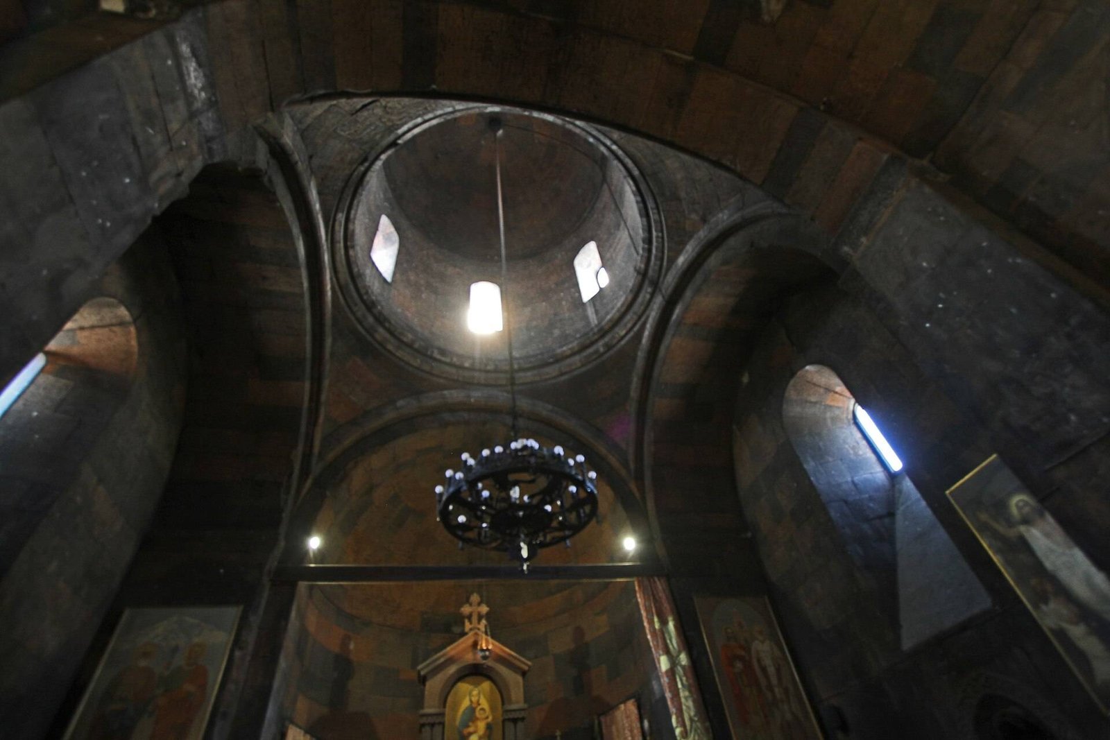 The dome inside the church at Khor Virap
