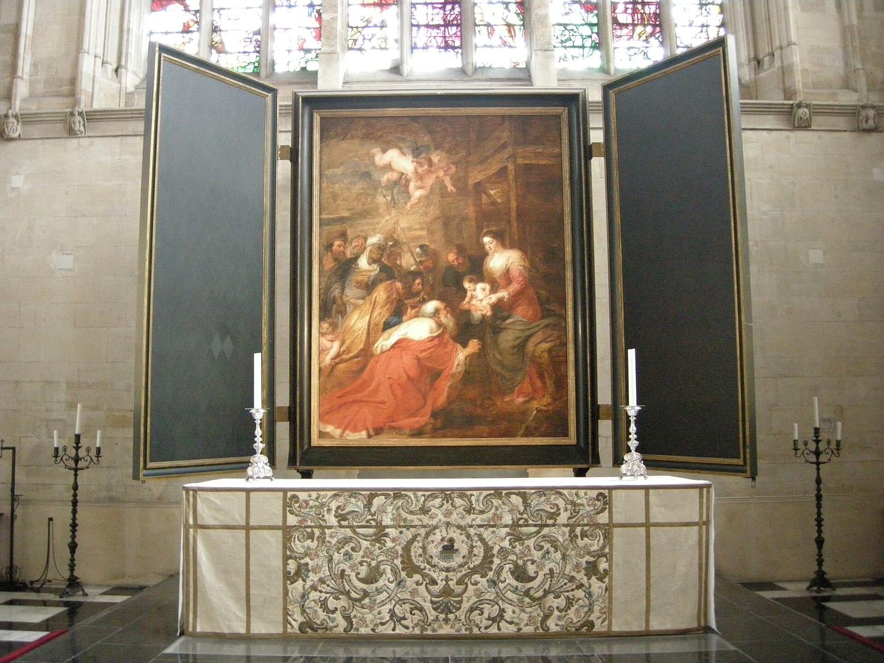 Rubens's painting of the Adoration of the Magi above the altar of King's College Chapel