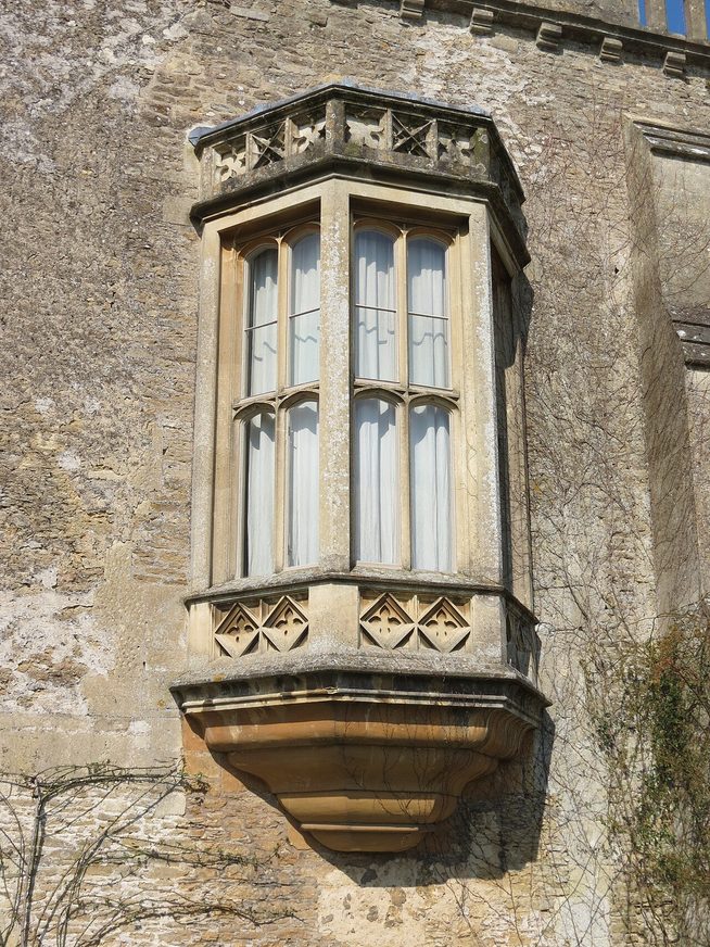 The oriel window on the south front of Lacock Abbey, the window in Fox Talbot's first negative