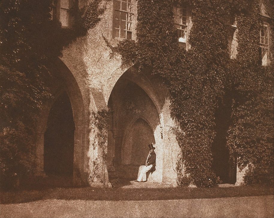 An early brown-toned photograph by William Henry Fox Talbot of the cloisters at Lacock Abbey