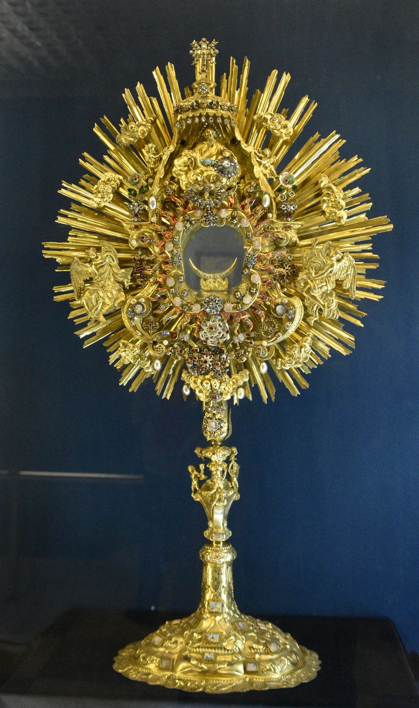 A monstrance in the Loreto treasury, Prague