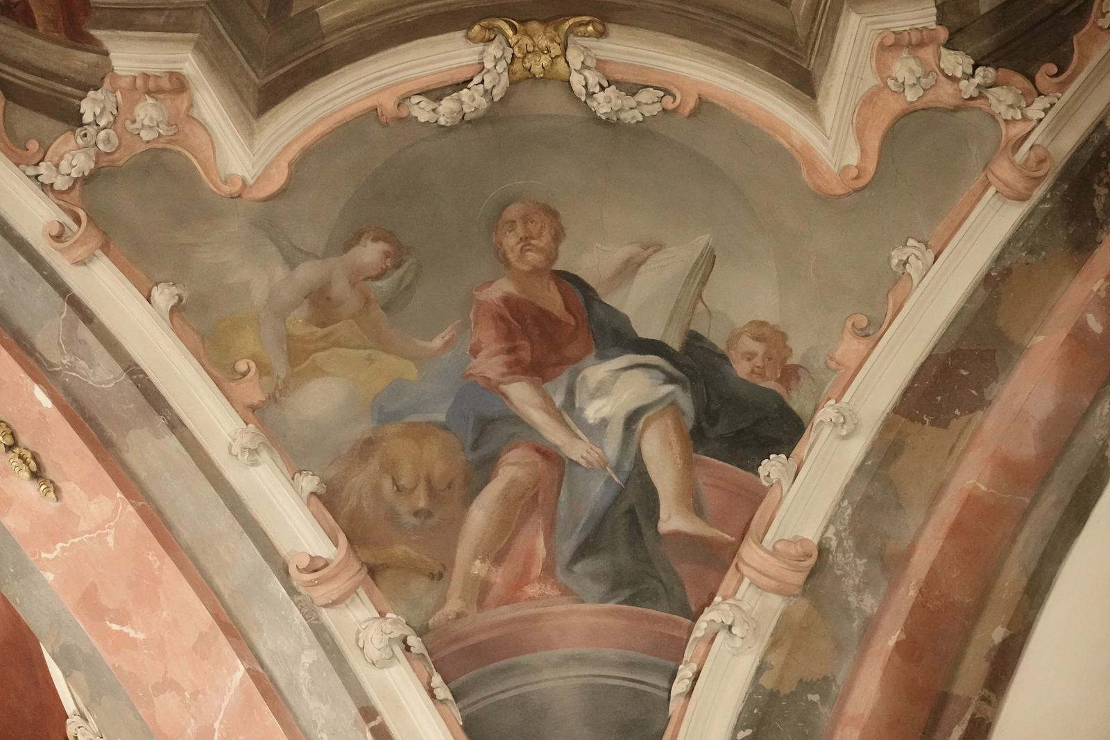 Ceiling fresco in the Church of the Nativity, Loreta, Prague