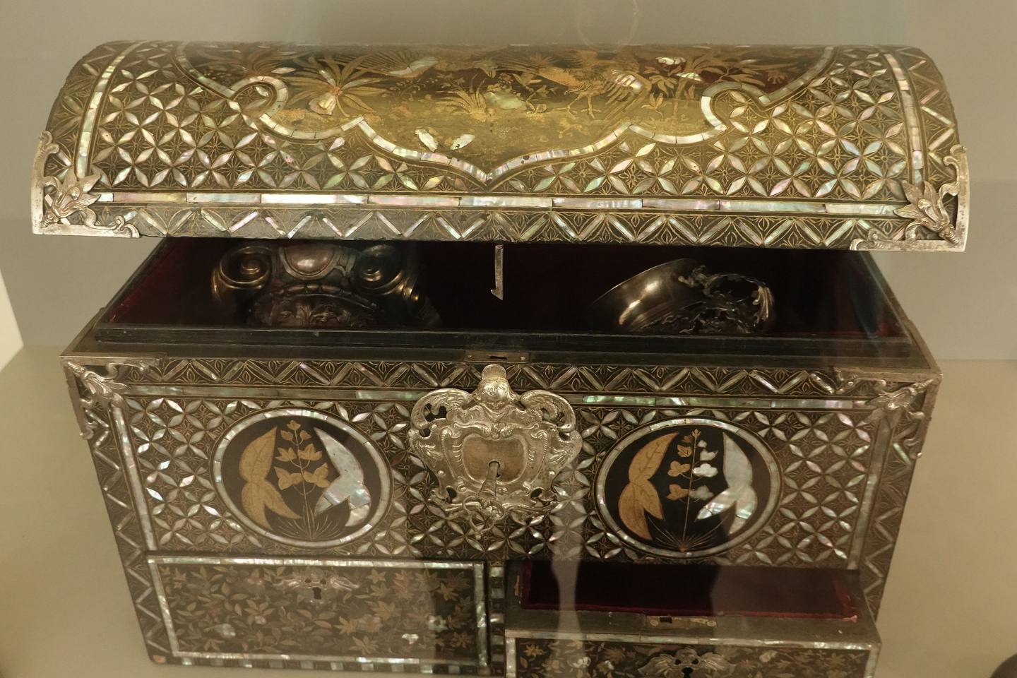 A display case in the Loreto treasury, Prague