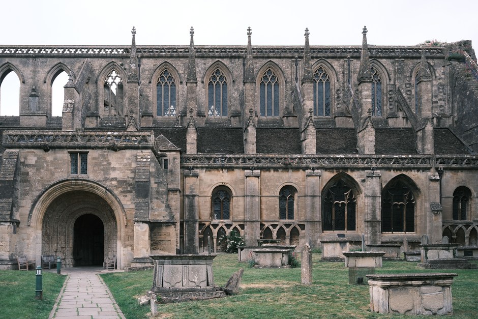 The south side and porch of Malmesbury Abbey