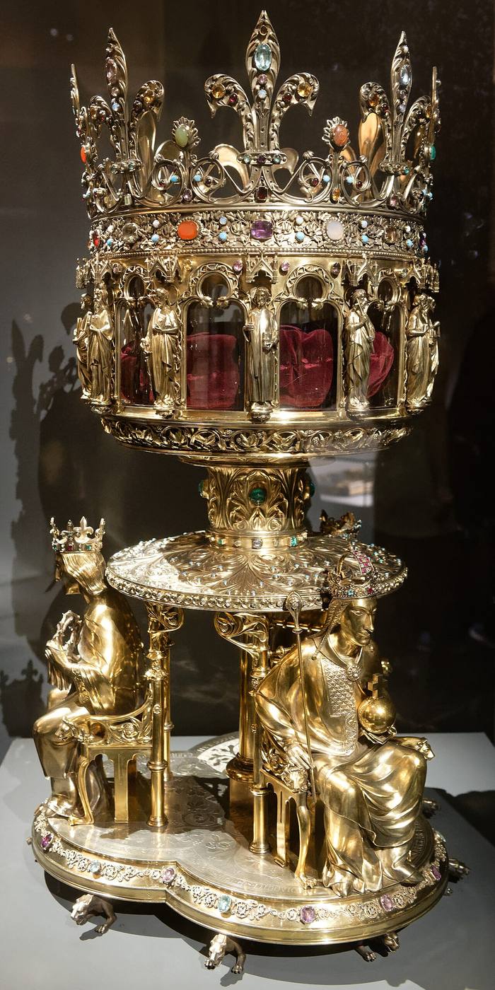 The gilded nineteenth-century reliquary of the Crown of Thorns at Notre-Dame de Paris