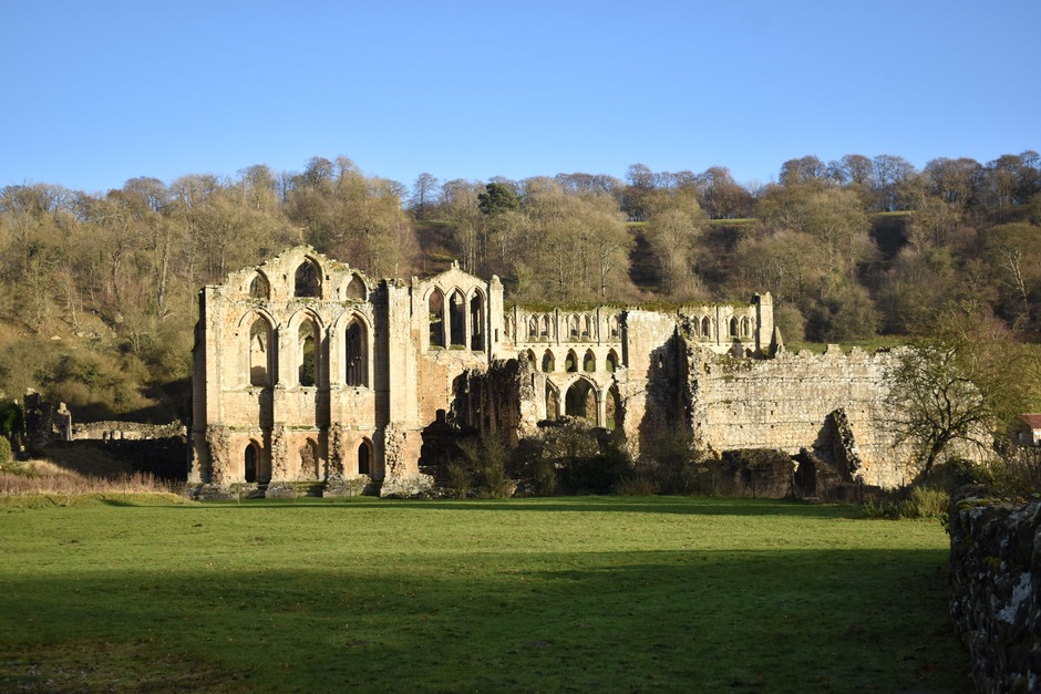 Rievaulx Abbey in its valley