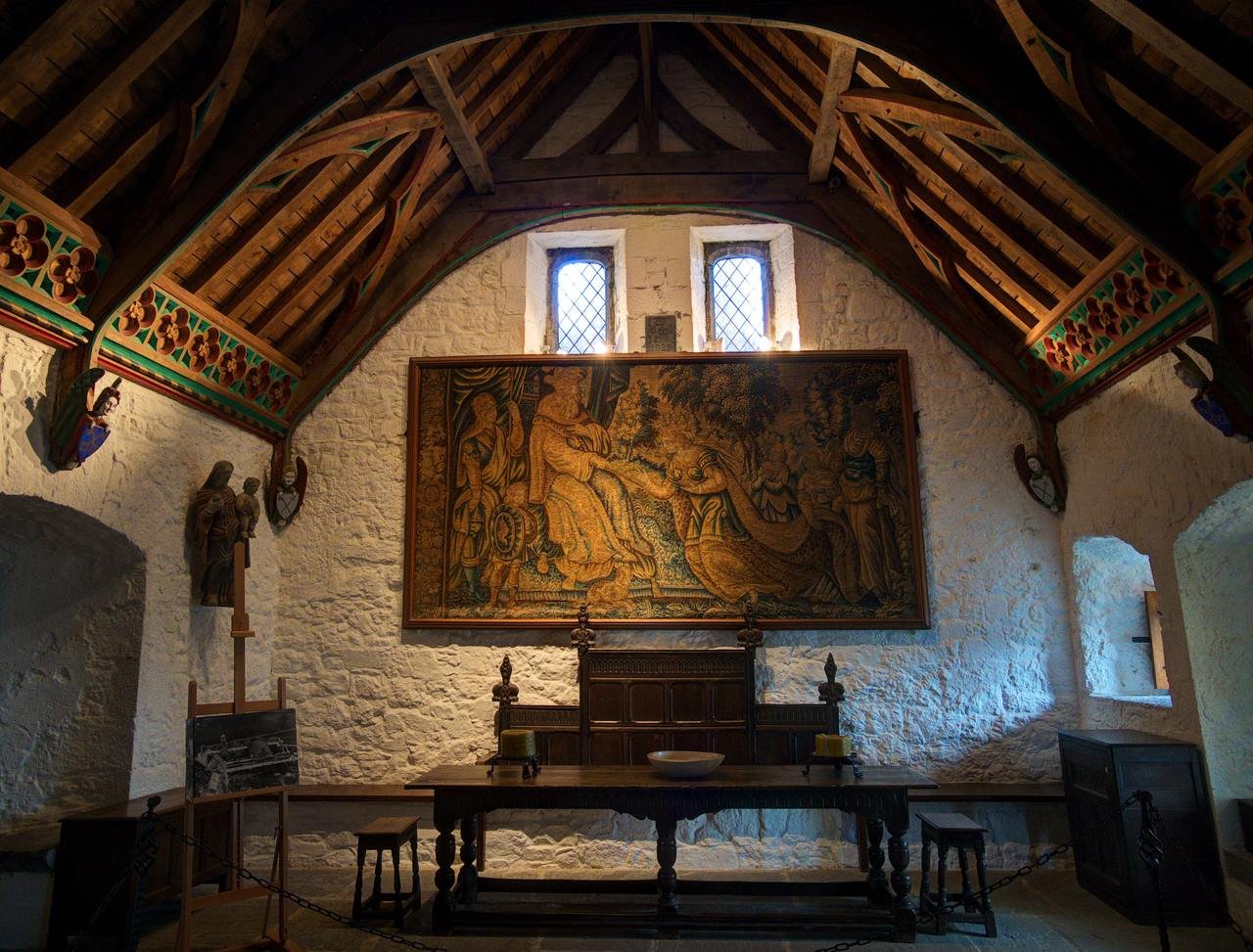 The restored interior of the Hall of the Vicars Choral at the Rock of Cashel