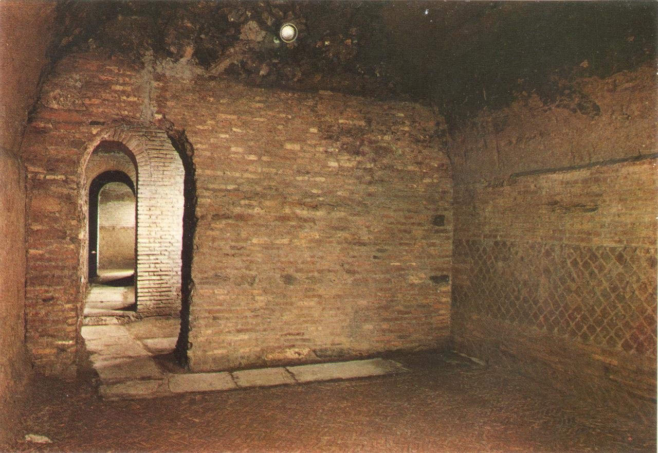 Roman brick corridors beneath San Clemente, Rome