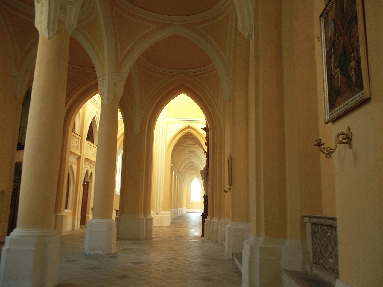 A side aisle of the cathedral at Sedlec, Kutna Hora