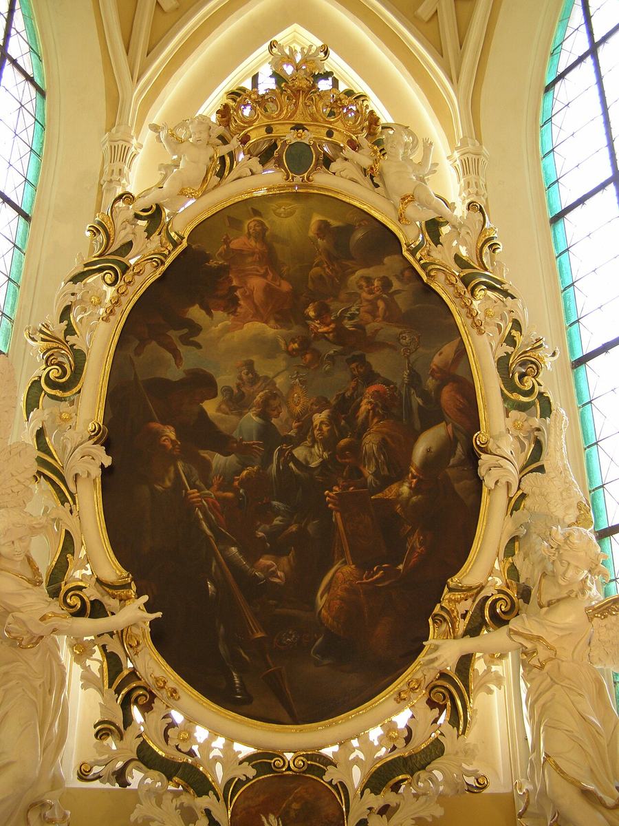 A Baroque painting by Petr Brandl in the cathedral at Sedlec