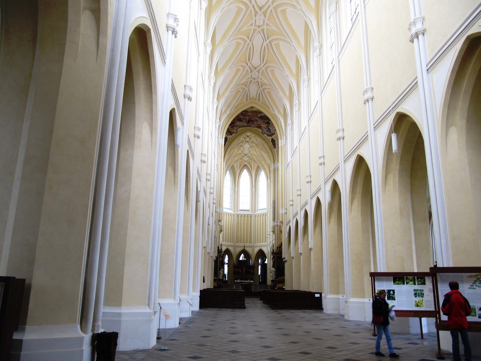 The nave of the Cathedral of the Assumption, Sedlec, looking east