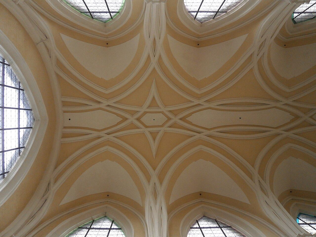 The vault of the nave at the Cathedral of the Assumption, Sedlec