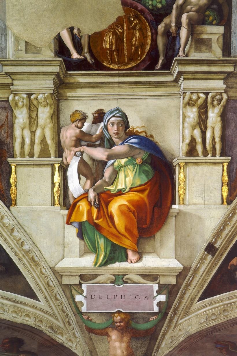 Michelangelo's Delphic Sibyl on the Sistine Chapel ceiling