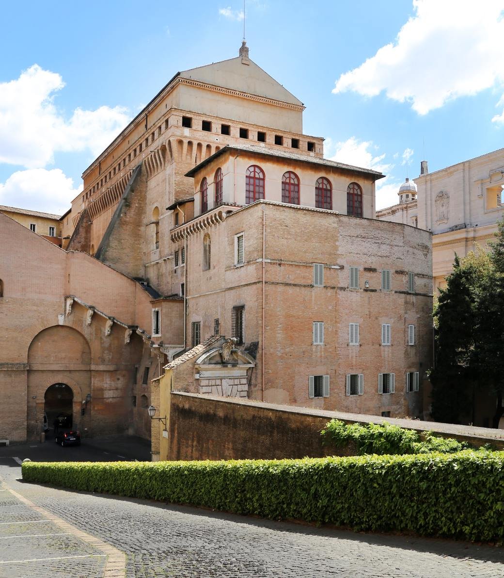 The Sistine Chapel seen from outside, from the Vatican Gardens