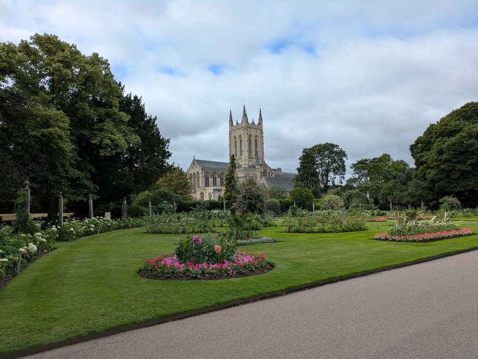 St Edmundsbury Cathedral from the Abbey Gardens