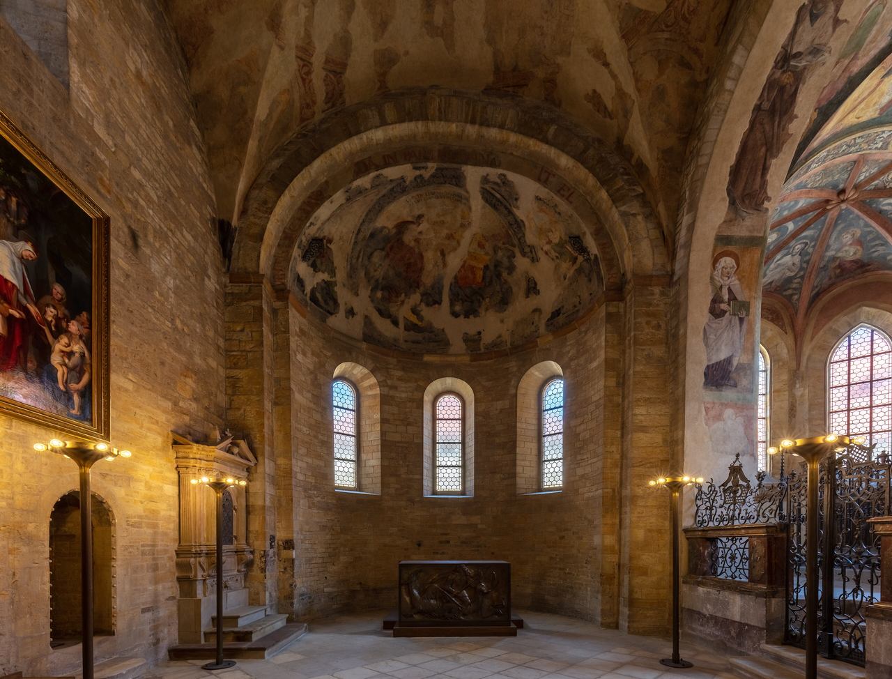 The raised choir of St George's Basilica, Prague Castle