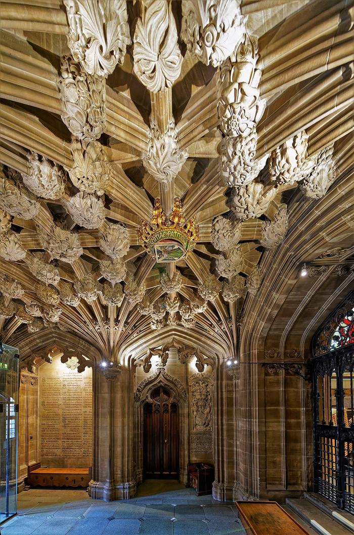 The carved stalls and vault of the Thistle Chapel in St Giles' Cathedral