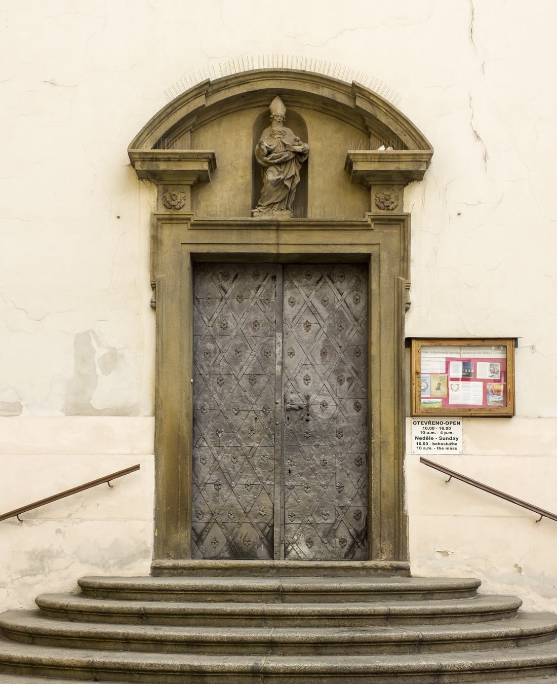 A doorway of St Nicholas Church, Old Town Square, Prague