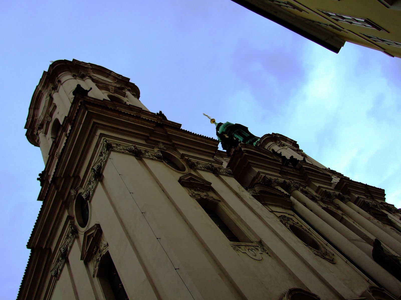 St Nicholas Church rising above Old Town Square, Prague