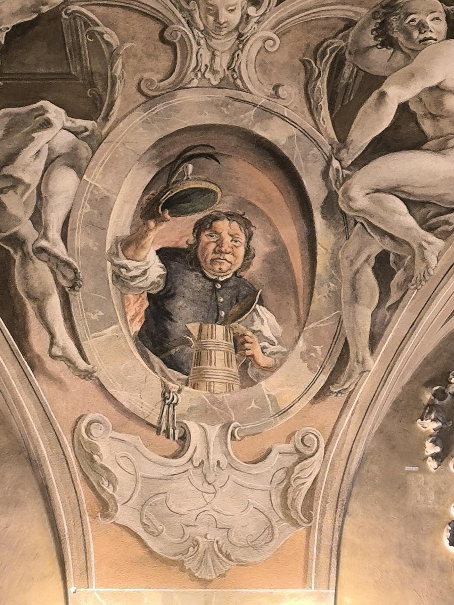 Fresco of the Strahov monastery brewer in the Summer Refectory