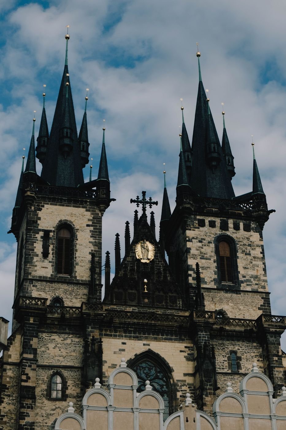 The gable and west front of the Church of Our Lady before Tyn, Prague