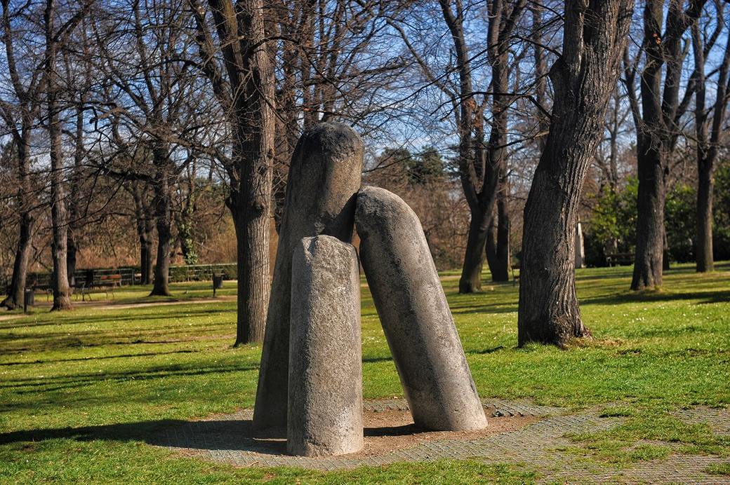The Devil's Column in the Karlach Gardens at Vysehrad, Prague