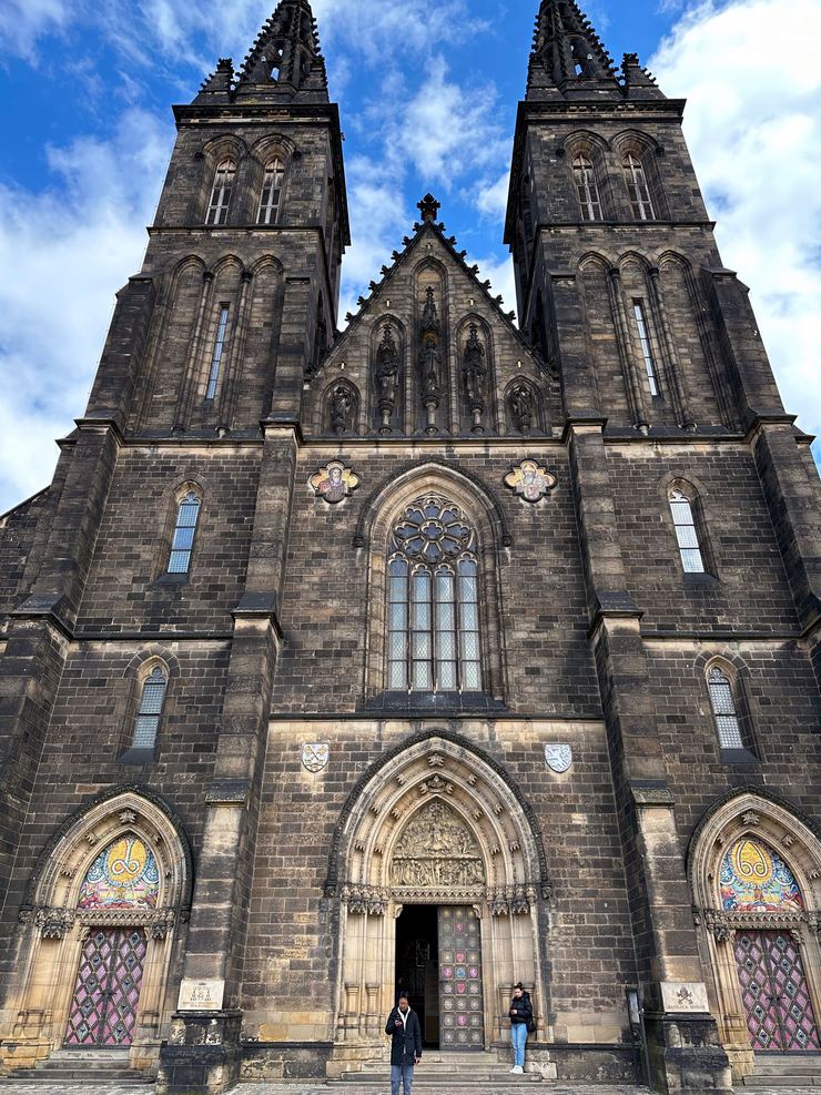 The west front of the Basilica of St Peter and St Paul, Vysehrad