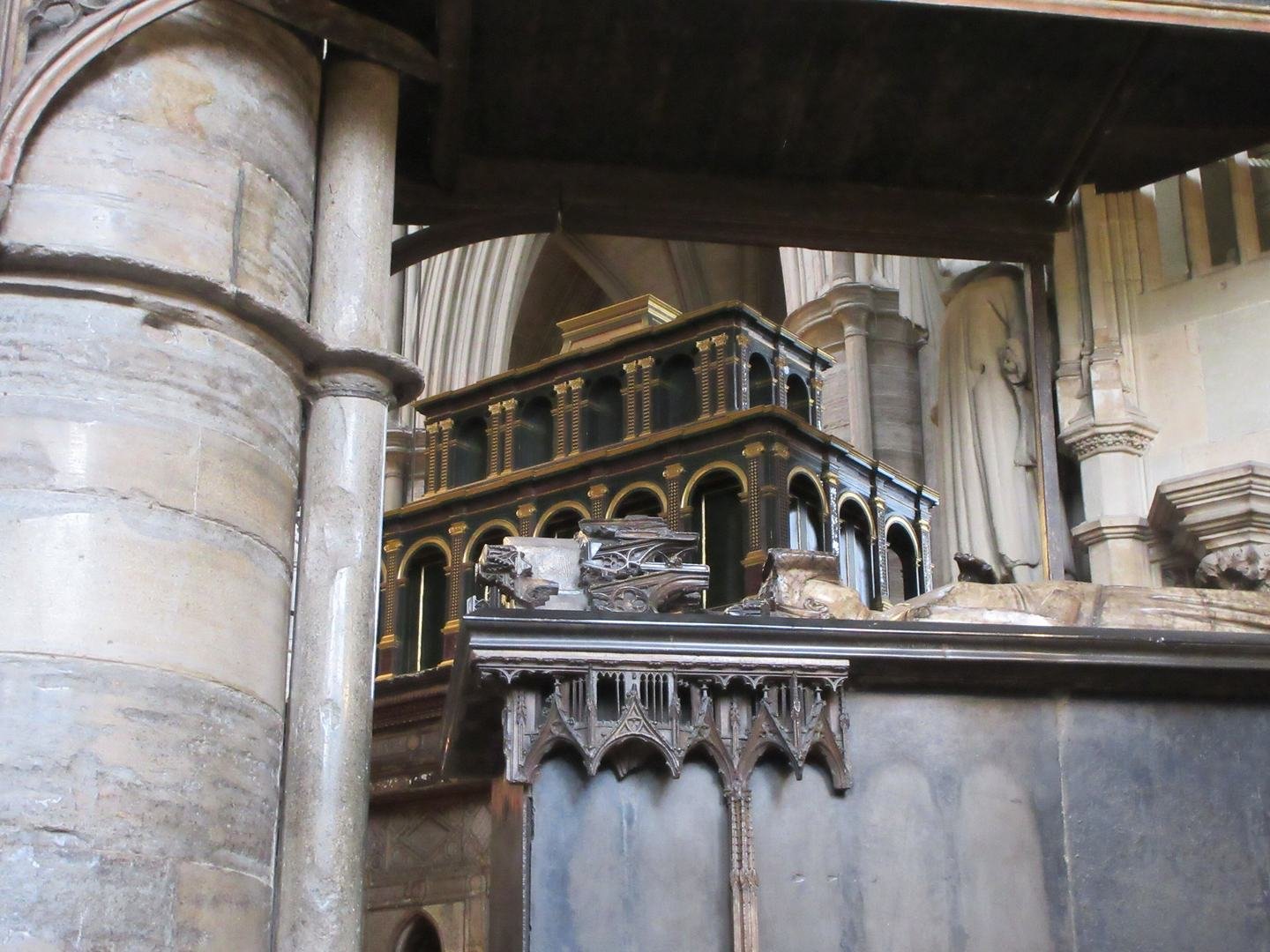 The shrine of Edward the Confessor behind the high altar at Westminster Abbey