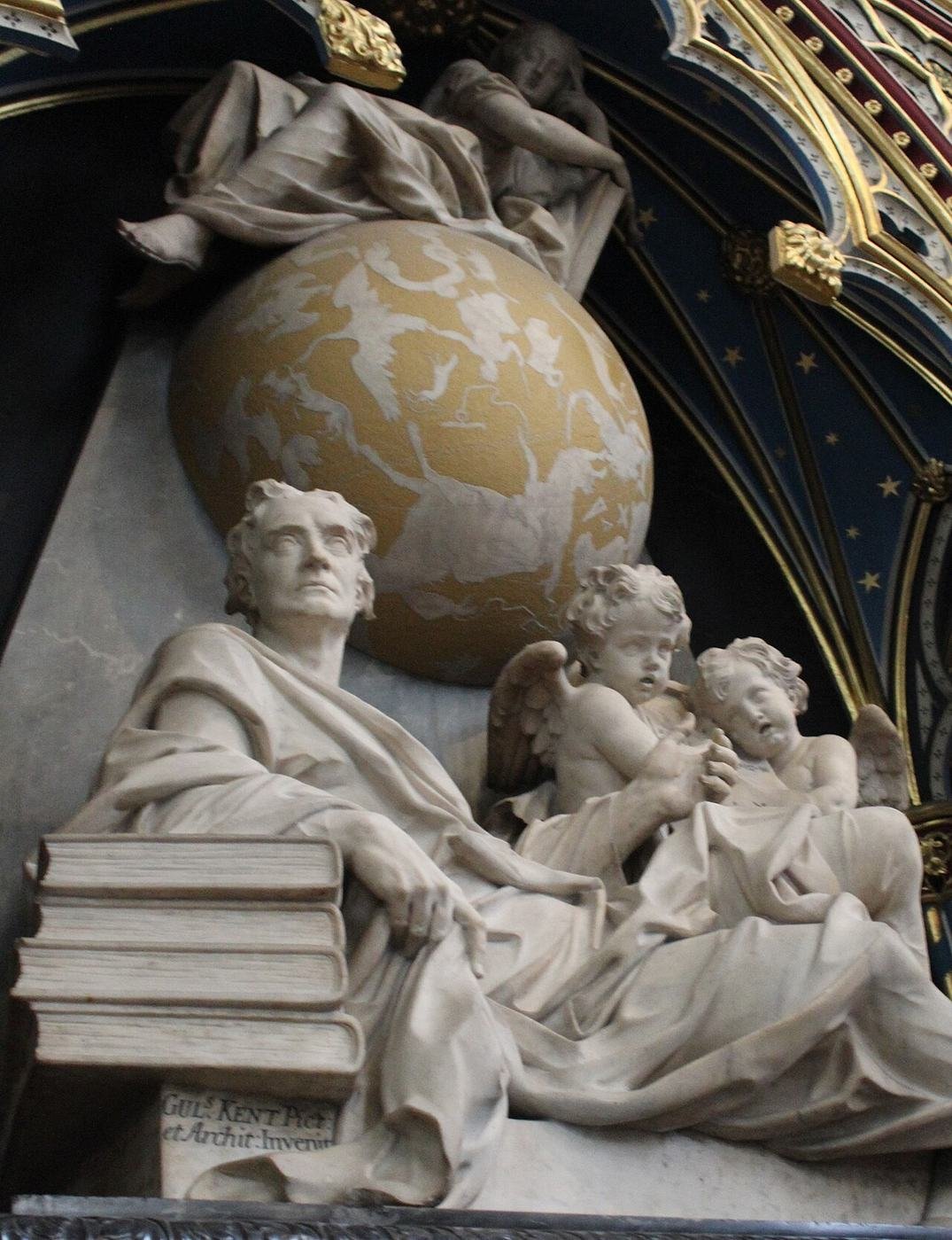 The monument to Sir Isaac Newton in Westminster Abbey