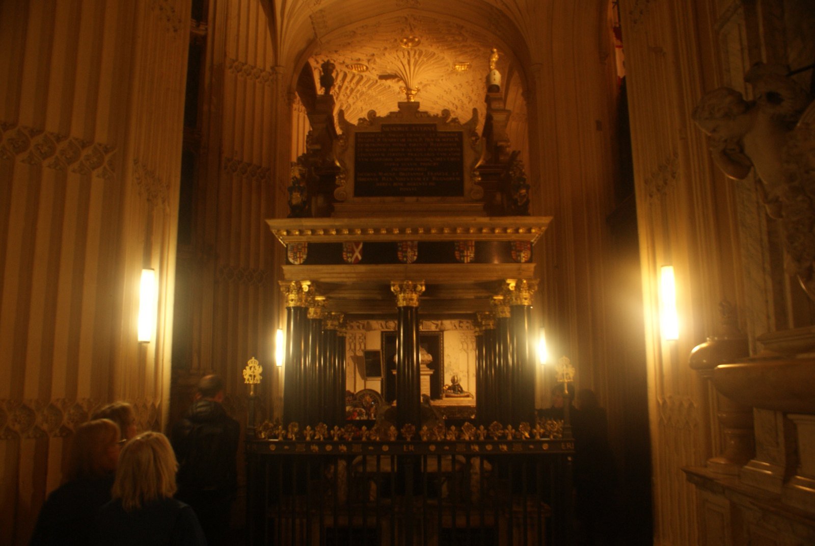 Royal tomb effigies in the Henry VII Lady Chapel at Westminster Abbey