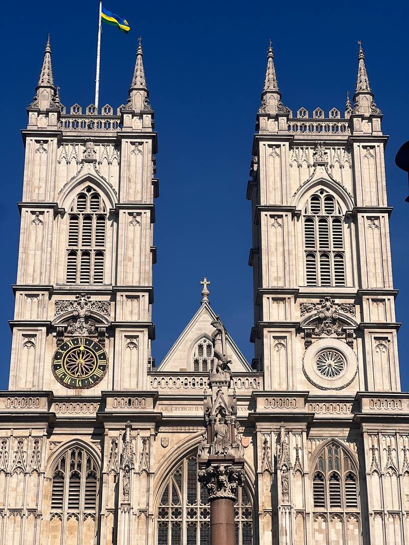 The west front and towers of Westminster Abbey
