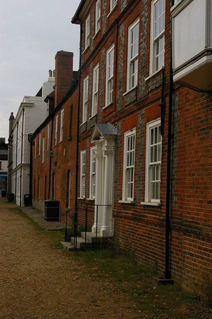 The lawns and medieval buildings of the Inner Close at Winchester Cathedral