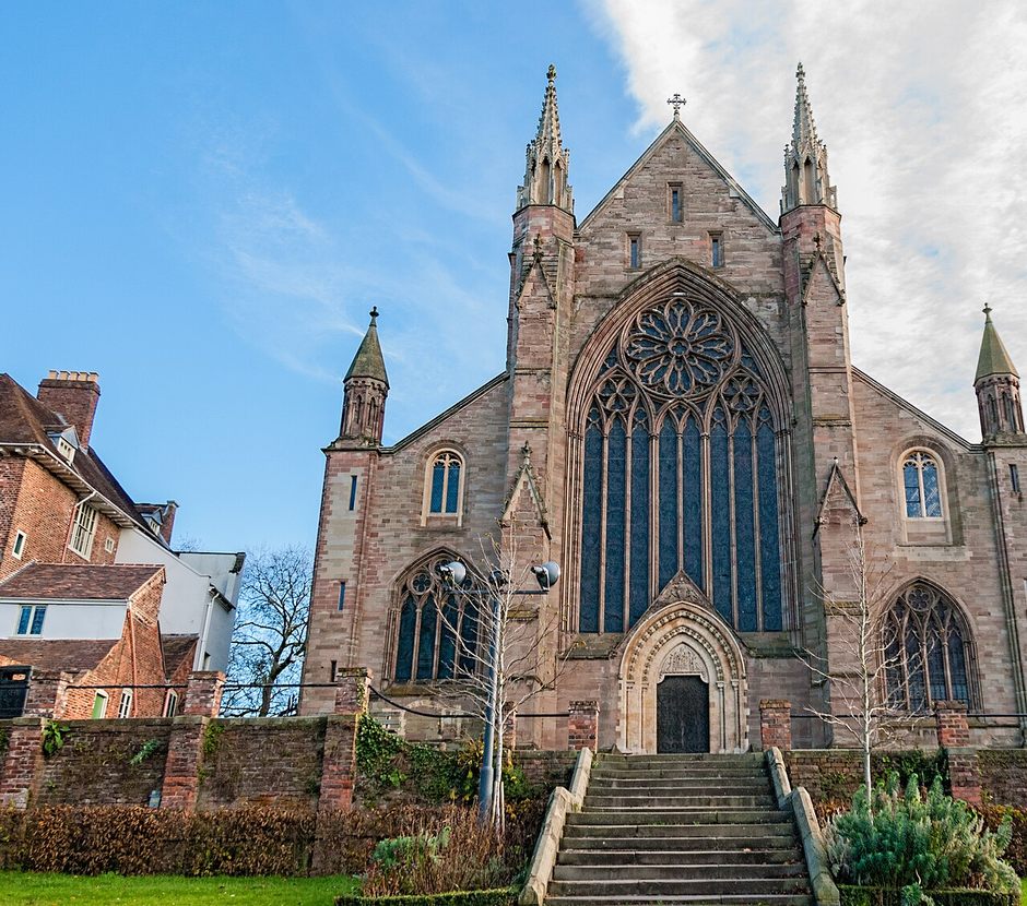 The west front of Worcester Cathedral