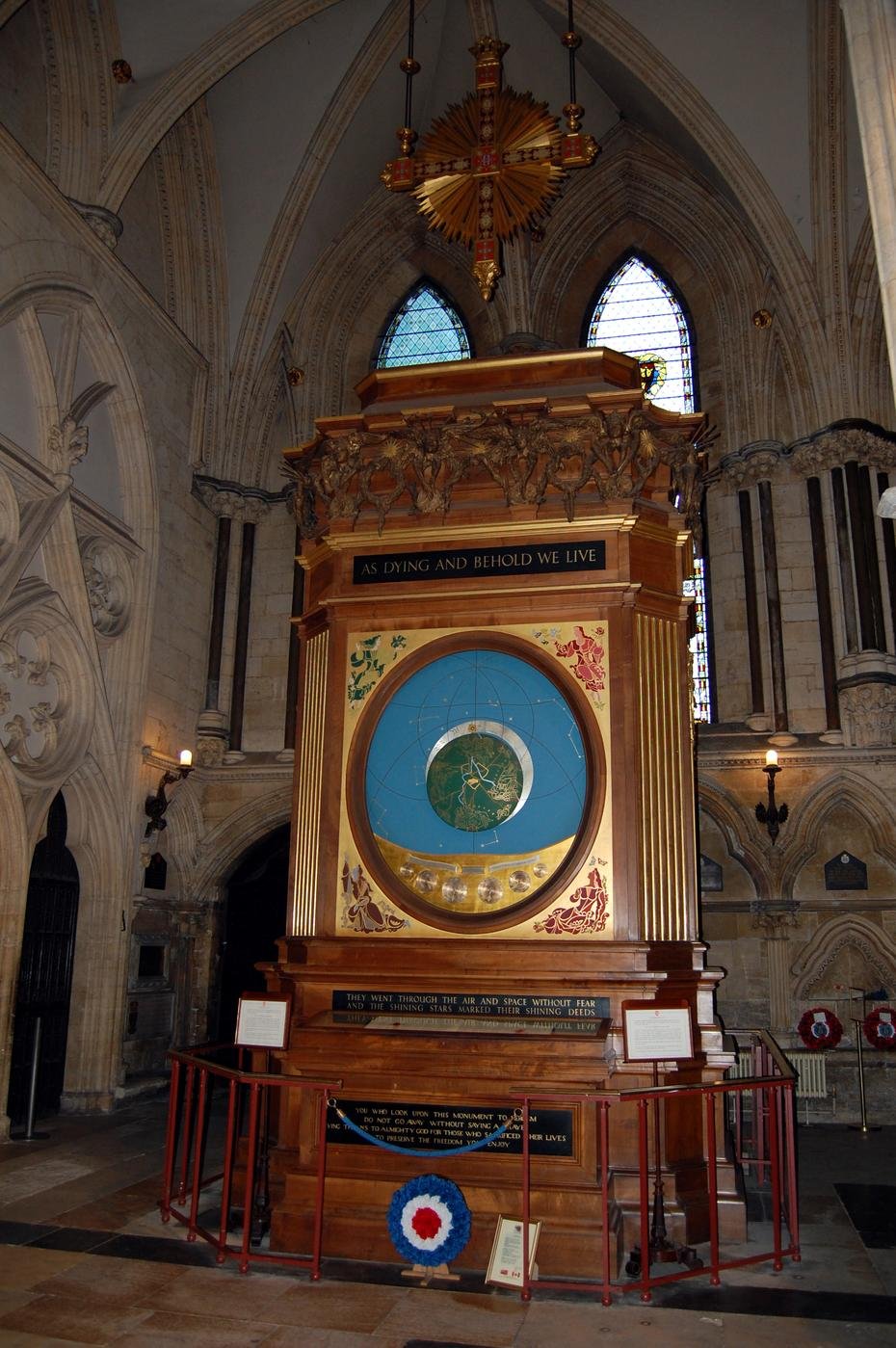 The astronomical clock in the north transept of York Minster