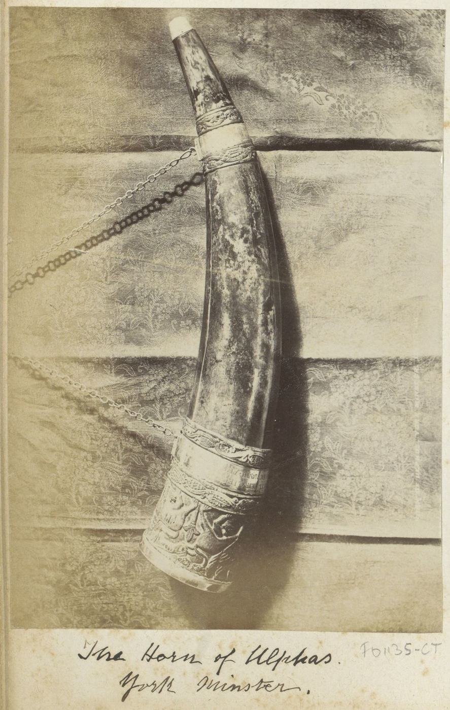 The Horn of Ulf, a carved ivory drinking horn belonging to York Minster